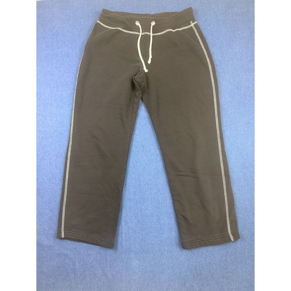 SB Active Women’s Black Wide Leg Sweatpants Contrast Stitch Drawstring